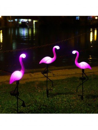 Outdoor Lighting-Solar Lamps-LED Lawn Solar Flamingo Lamp