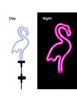 Outdoor Lighting-Solar Lamps-LED Lawn Solar Flamingo Lamp