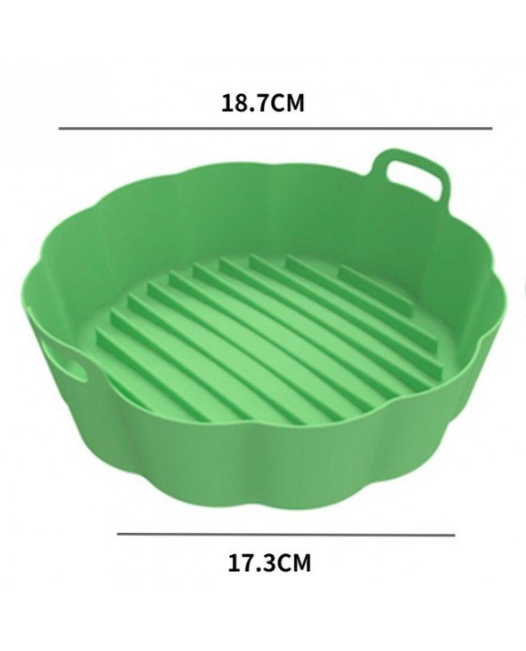 Virtuvė-Kepiniai-21 cm silikoninis oro gruzdintuvės puodo padėklas Grilis kepsninės lėkštė