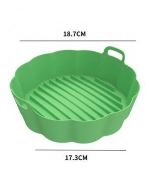 Virtuvė-Kepiniai-21 cm silikoninis oro gruzdintuvės puodo padėklas Grilis kepsninės lėkštė