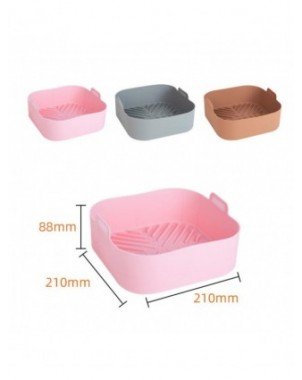 Virtuvė-Kepiniai-21 cm silikoninis oro gruzdintuvės puodo padėklas Grilis kepsninės lėkštė