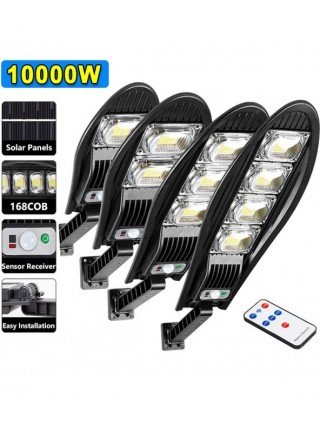 Lauko apšvietimas-Saulės lempos-10000W patobulintas 168LED saulės gatvių apšvietimas, vandeniui