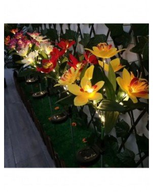 Lauko apšvietimas-Saulės lempos-Saulės šviesos LED orchidėjų rožių vejos lempa lauko IP65