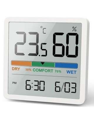 Išmanioji elektronika-Išmanieji laikrodžiai-LCD skaitmeninis laikrodis Higrotermografas patalpų