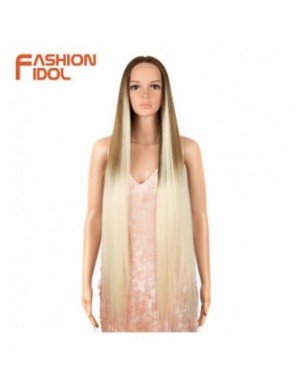 Synthetic Hair-Synthetic Lace Wigs-38 inch Long Straight Wig