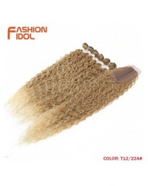 Sintetiniai plaukai-Sintetiniai nėrinių perukai-FASHION IDOL Afro Kinky garbanotų plaukų