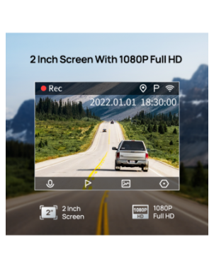 Automobilių elektronika-DVR/Dash kameros-2022 70mai Dash Cam Lite2 2'' LCD ekranas 70mai D10