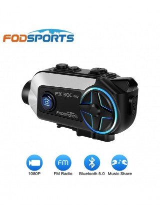 Fodsports FX30C Pro Motorcycle Intercom Helmet Bluetooth Headset 1080P Wifi  Video Recorder Camera, BT5.0, Music Share,FM Radio - AliExpress