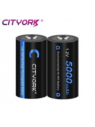 Priedai ir dalys-Baterijos-CITYORK 1.2V C dydžio įkraunama baterija 5000mAh Ni-MH LR14 R14