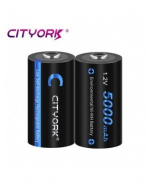 Priedai ir dalys-Baterijos-CITYORK 1.2V C dydžio įkraunama baterija 5000mAh Ni-MH LR14 R14