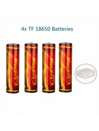 Priedai ir dalys-Baterijos-4PCS Botton Top 18650 3400mAh ličio jonų baterijos TrustFire 2400mAh