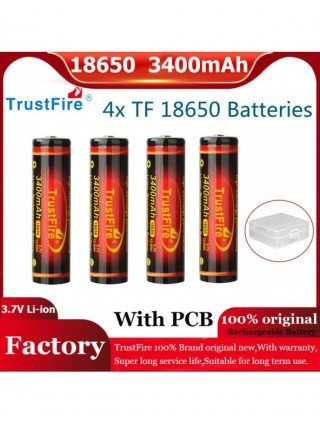 Accessories & Parts-Batteries-4PCS Botton Top 18650 3400mAh