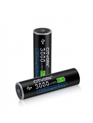 Priedai ir dalys-Baterijos-100% talpos 1,5 V AA ličio jonų baterija 3000 mWh USB AA įkraunama