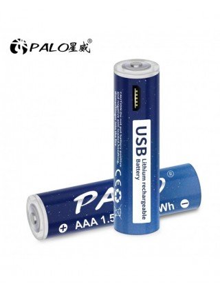 Priedai ir dalys-Baterijos-1.5V AAA 1110mWh USB įkraunama ličio jonų AAA baterija 1.5V ličio