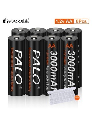 Priedai ir dalys-Baterijos-4-16 vnt. AA 1,2 V NIMH AA įkraunamų baterijų 3000 mAh mažo