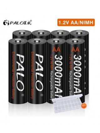 Priedai ir dalys-Baterijos-4-16 vnt. AA 1,2 V NIMH AA įkraunamų baterijų 3000 mAh mažo