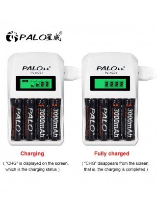 Priedai ir dalys-Baterijos-4-16 vnt. AA 1,2 V NIMH AA įkraunamų baterijų 3000 mAh mažo