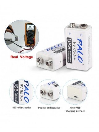 Accessories & Parts-Batteries-PALO 9V Rechargeable Battery 9