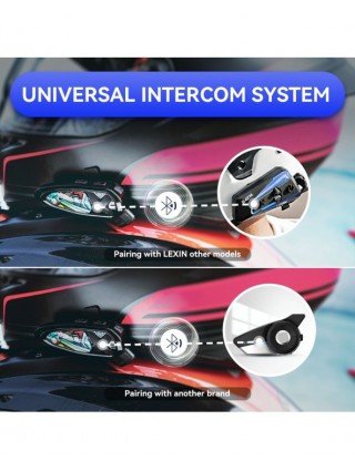 Motociklų priedai ir dalys-Kiti motociklų priedai-"Lexin LX-GTX Intercom Moto Bluetooth" vieno