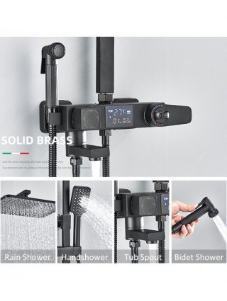 Household Items-Bath and WC items-Black Digital Display