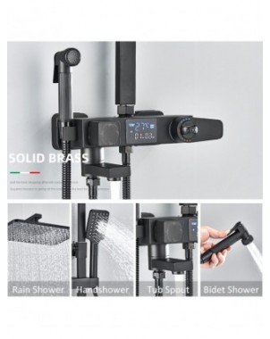 Household Items-Bath and WC items-Black Digital Display