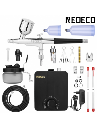Home Improvement-Paint Tools-Dual-Action Airbrush Kit with