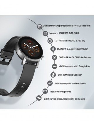Išmanioji elektronika-Išmanieji laikrodžiai-Ticwatch E3 Wear OS išmanusis laikrodis vyrams ir