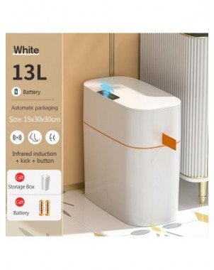 Namų apyvokos daiktai-Vonios ir WC reikmenys-13L/15L Vonios išmanioji šiukšliadėžė su