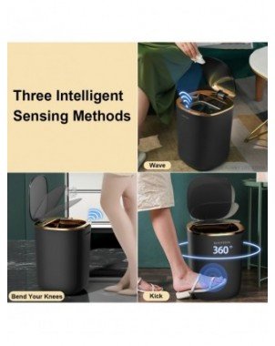 Namų apyvokos daiktai-Vonios ir WC reikmenys-Vonios "Smart Sensor" šiukšlių dėžė 12L Prabangus