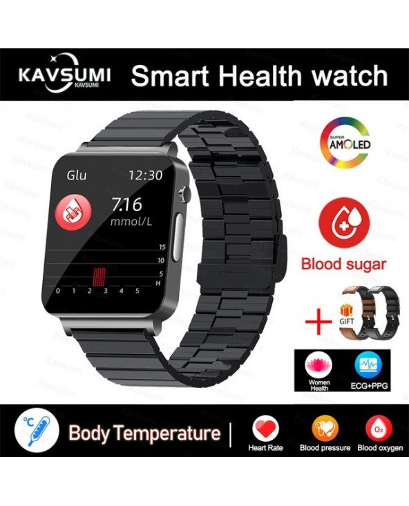 Išmanioji elektronika-Išmanieji laikrodžiai-Naujas kraujo gliukozės matuoklis Smart Watch EKG Išmanioji elektronika-Išmanieji laikrodžiai-Naujas kraujo gliukozės matuoklis Smart Watch EKG