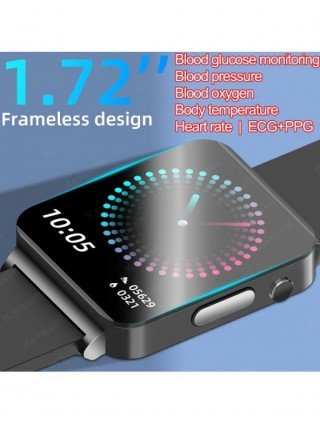 Išmanioji elektronika-Išmanieji laikrodžiai-Naujas kraujo gliukozės matuoklis Smart Watch EKG