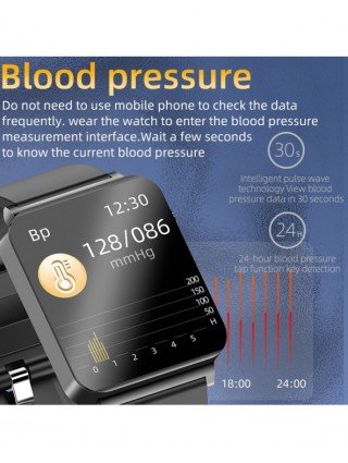 Išmanioji elektronika-Išmanieji laikrodžiai-Naujas kraujo gliukozės matuoklis Smart Watch EKG