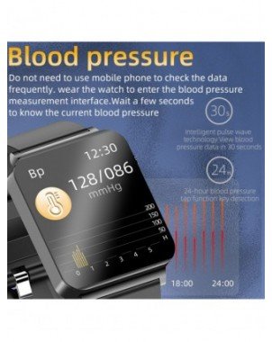 Išmanioji elektronika-Išmanieji laikrodžiai-Naujas kraujo gliukozės matuoklis Smart Watch EKG