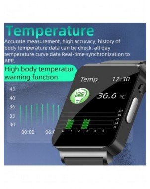 Išmanioji elektronika-Išmanieji laikrodžiai-Naujas kraujo gliukozės matuoklis Smart Watch EKG