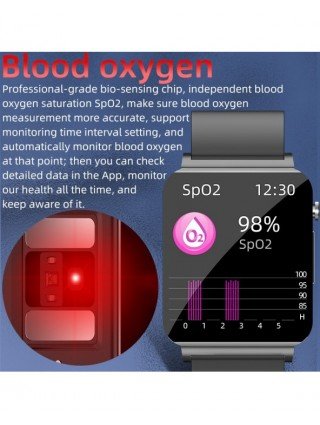 Išmanioji elektronika-Išmanieji laikrodžiai-Naujas kraujo gliukozės matuoklis Smart Watch EKG
