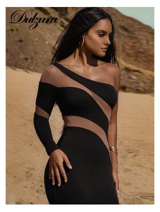 Moterų mada-Suknelės-Rudens Patchwork Sexy Y2K drabužiai ilgomis rankovėmis Backless Bodycon