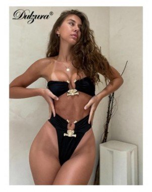 Seksualūs drabužiai-Seksualūs maudymosi kostiumėliai-Vasaros Bikini 2 dalių rinkiniai Plaukimo