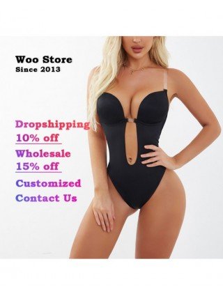 Seksualūs drabužiai-Seksualūs apatiniai-Push Up moterų Bodysuit Sexy Shapewear Backless