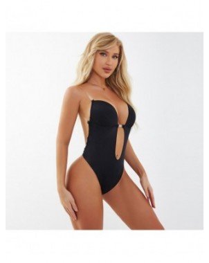 Seksualūs drabužiai-Seksualūs apatiniai-Push Up moterų Bodysuit Sexy Shapewear Backless