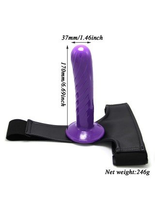 Vibrators, Dildos-Starp-on-Strap on Dildo Triple Dong Elastic