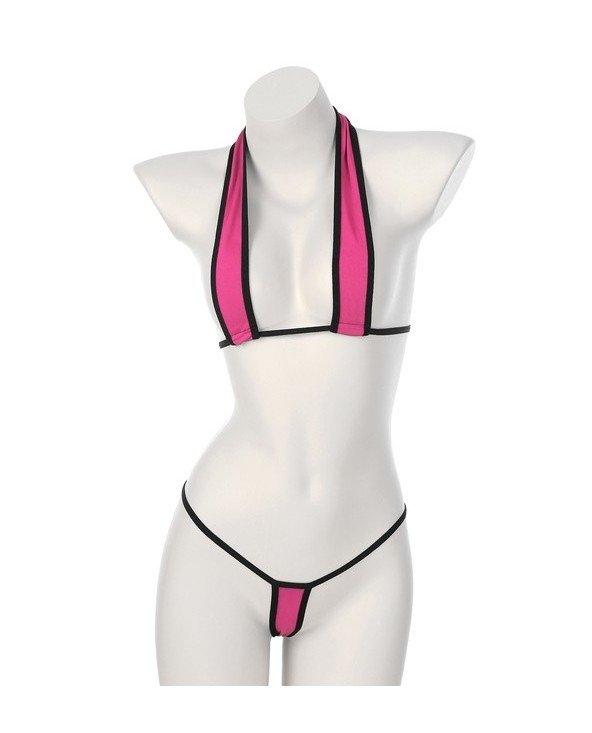 Maudymosi kostiumėliai-Seksualūs ir paplūdimio-Moterų mikro Bikini rinkinys apatinis trikotažas