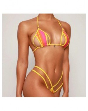 Swimwear-Bikini Sets-Mini Halter Lacing Bikinis Swimsuit for