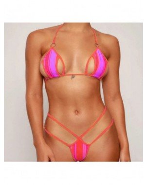 Swimwear-Bikini Sets-Mini Halter Lacing Bikinis Swimsuit for