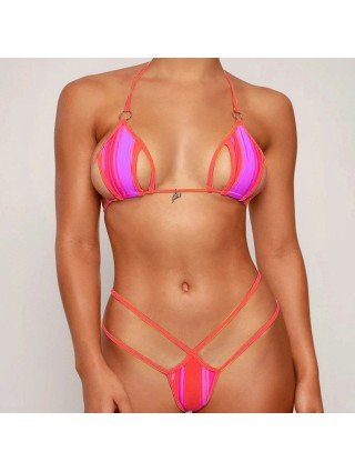 Swimwear-Cover-Ups-Sexy Halter Hollow Out Micro Bikini 2023 New