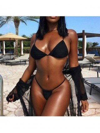 Swimwear-Bikini Sets-Beach Swimsuit Women Sexy Lingerie Thin