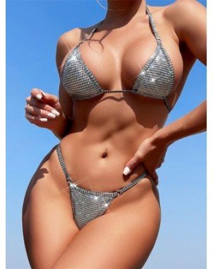 Maudymosi kostiumėliai-Seksualūs ir paplūdimio-Ekstremalus Mini Micro stringai Bikini Moterų