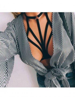 Seksualūs drabužiai-Seksualūs maudymosi kostiumėliai-Seksualūs stringai Bikini maudymosi