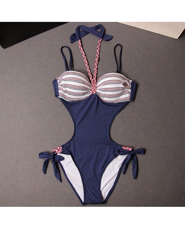 Swimwear-Cover-Ups-2022 Women Halter Lace Monokini Sexy One