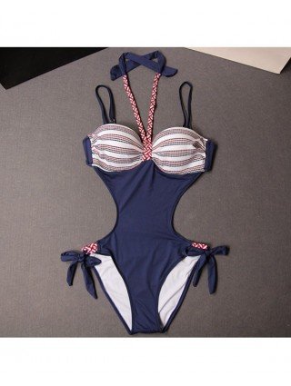 Swimwear-Cover-Ups-2022 Women Halter Lace Monokini Sexy One