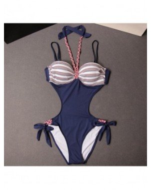 Swimwear-Cover-Ups-2022 Women Halter Lace Monokini Sexy One